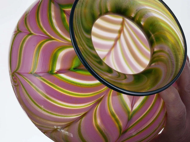 Large Daniel Lotton art glass vase - Estate Fresh Austin