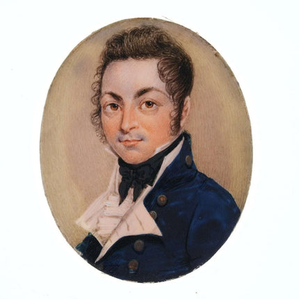 Large Georgian 14k Gold Mounted Portrait miniature pendant - Estate Fresh Austin