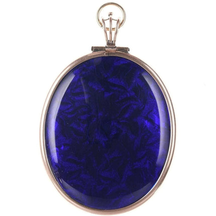 Large Georgian 14k Gold Mounted Portrait miniature pendant - Estate Fresh Austin