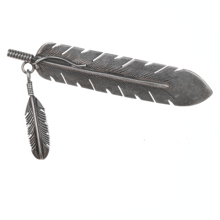 Large Harvey Mace Navajo feather pin - Estate Fresh Austin