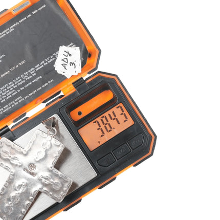 Large HB Southwestern Sterling and agate cross pendant - Estate Fresh Austin