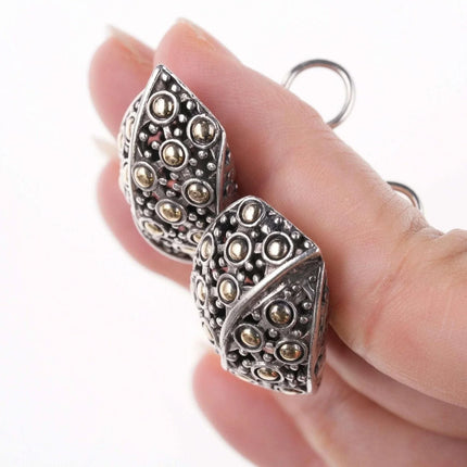 Large John Hardy 18k/Sterling Jalsimer Dot Clip-on earrings - Estate Fresh Austin