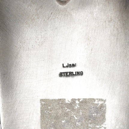 Large Lorenzo Juan Navajo sterling high grade turquoise pendant - Estate Fresh Austin