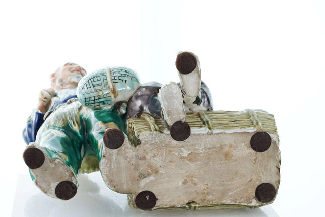 Large Meiji Period Fishermen Japanese Kutani Figure - Estate Fresh Austin