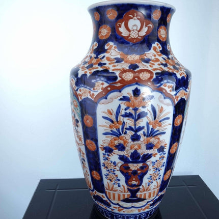 Large Meiji Period Japanese Imari Floor Vase - Estate Fresh Austin