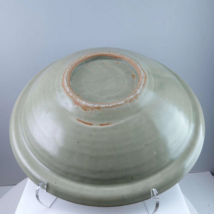 Large Ming Dynasty Chinese Celadon Bowl with Fish - Estate Fresh Austin