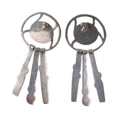 Large Modernist Erika Hult de Corral Taxco Sterling RIC Earrings - Estate Fresh Austin