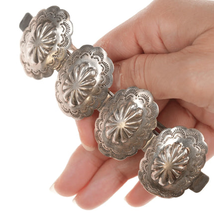 Large Navajo sterling concho style barette - Estate Fresh Austin