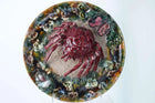 Large Portuguese Majolica Palissy Ware Crab Charger - Estate Fresh Austin