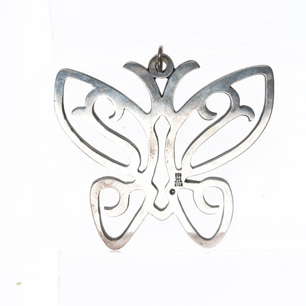 large Retired James Avery Butterfly Pendant in sterling - Estate Fresh Austin