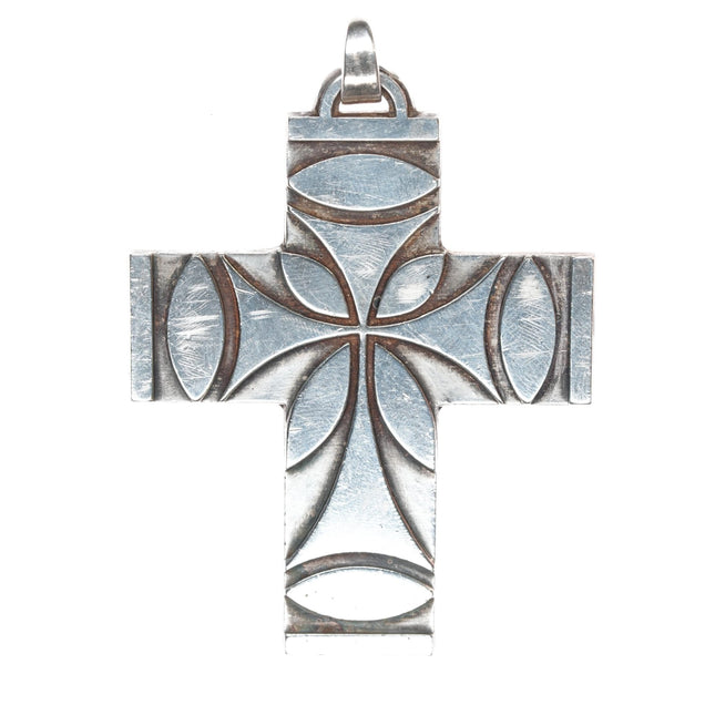 large Retired James Avery Cross Pendant in sterling - Estate Fresh Austin