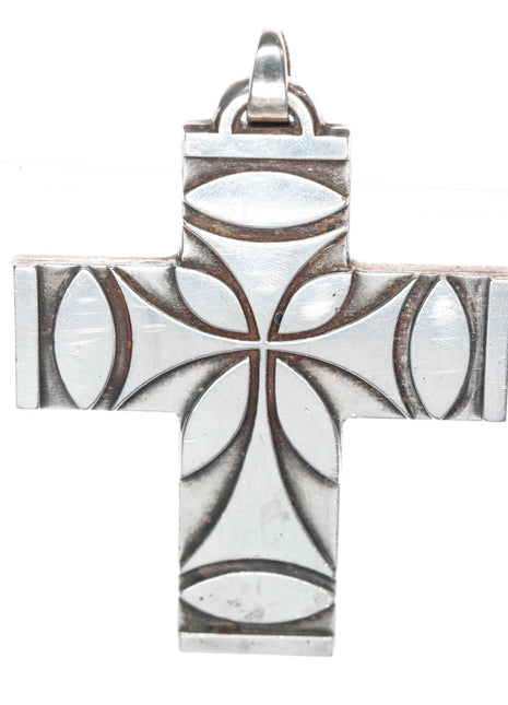 large Retired James Avery Cross Pendant in sterling - Estate Fresh Austin