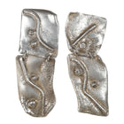 Large Retro Bara Sterling Freeform clip on earrings - Estate Fresh Austin