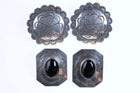 Large Retro Southwestern sterling Turquoise earrings 2 Pairs - Estate Fresh Austin