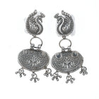Large Retro Sterling dangle earrings with birds - Estate Fresh Austin