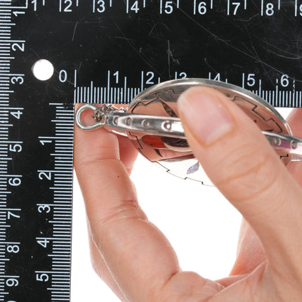 Large Reversible Jake & Irene Livingston Zuni/Navajo Cardinal bird spinner pendant - Estate Fresh Austin