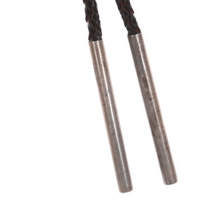 Large Southwestern Modernsit Sterling and picture jasper bolo tie - Estate Fresh Austin