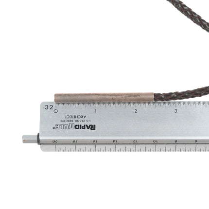 Large Southwestern Modernsit Sterling and picture jasper bolo tie - Estate Fresh Austin