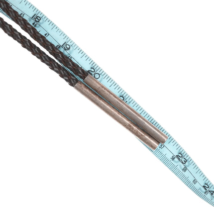 Large Southwestern Modernsit Sterling and picture jasper bolo tie - Estate Fresh Austin