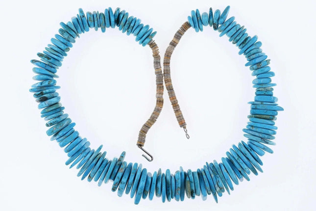 Large Southwestern turquoise Heishi necklace - Estate Fresh Austin