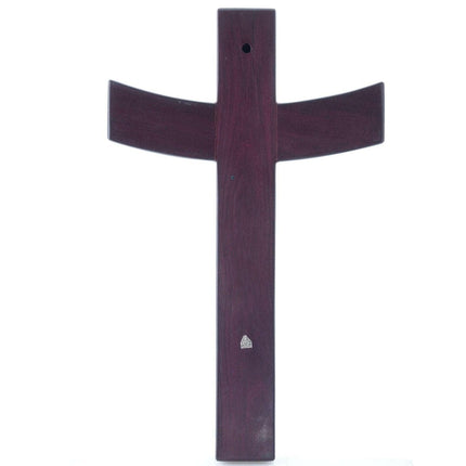 Large Taxco Modernist Sterling on Wood Crucifix - Estate Fresh Austin