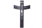 Large Taxco Modernist Sterling on Wood Crucifix - Estate Fresh Austin