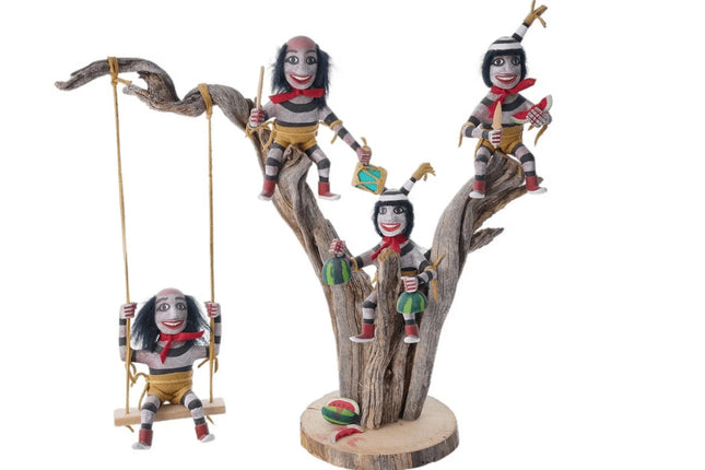 Large Vintage Clowns Kachina Sculpture - Estate Fresh Austin