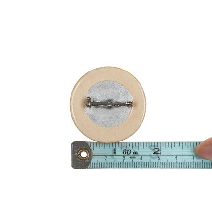 Large Vintage Japanese Satsuma pinback brooch pin - Estate Fresh Austin