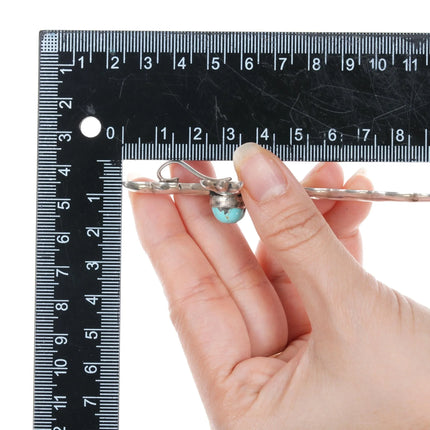 Large Vintage Native American sterling and turquoise cross pendant y - Estate Fresh Austin