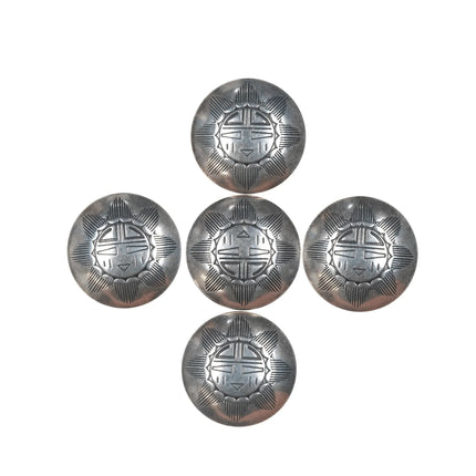 large Vintage Native American Sterling button covers - Estate Fresh Austin