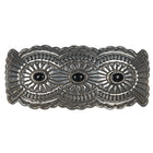 Large Vintage Navajo Sterling and onyx barette - Estate Fresh Austin
