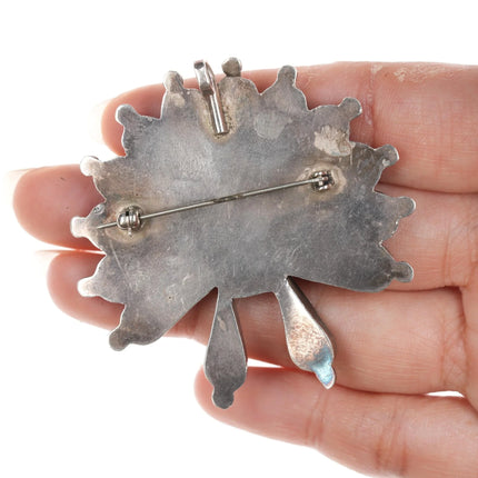 Large Vintage Zuni Indian Chief pendant/pin - Estate Fresh Austin