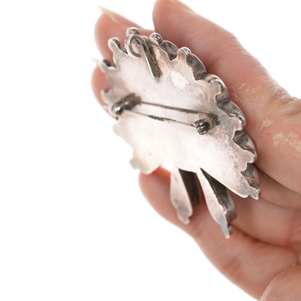 Large Vintage Zuni Indian Chief pendant/pin - Estate Fresh Austin