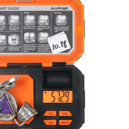 Large Virgil Reeder Navajo Sugilite, turquoise sterling masterpiece pendant - Estate Fresh Austin