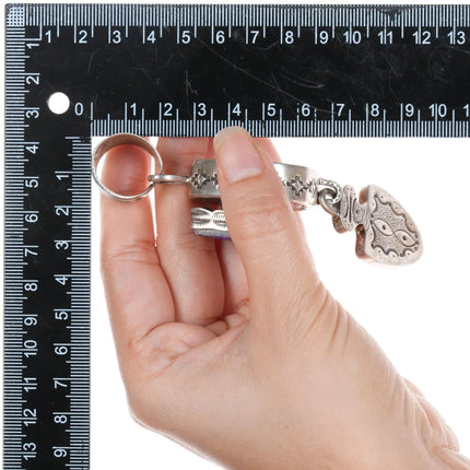 Large Virgil Reeder Navajo Sugilite, turquoise sterling masterpiece pendant - Estate Fresh Austin