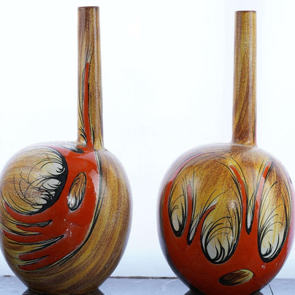 Large VITTORIA MAZZOTTI (1907 - 1985) Mid Century Modern Abstract Vases Artist Sig - Estate Fresh Austin