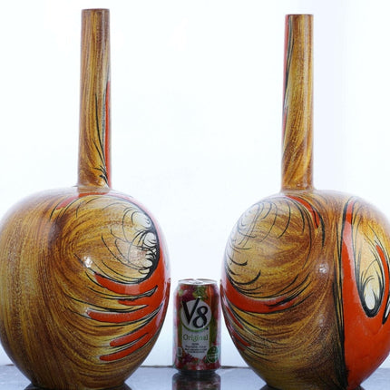 Large VITTORIA MAZZOTTI (1907 - 1985) Mid Century Modern Abstract Vases Artist Sig - Estate Fresh Austin