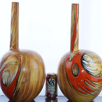 Large VITTORIA MAZZOTTI (1907 - 1985) Mid Century Modern Abstract Vases Artist Sig - Estate Fresh Austin