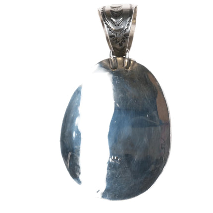 Larry Martinez Chavez Navajo Sterling and turquoise pendant - Estate Fresh Austin