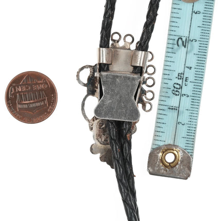 Lavonne Lalio Zuni Native American sterling and turquoise bolo tie - Estate Fresh Austin