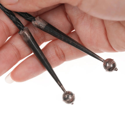 Lavonne Lalio Zuni Native American sterling and turquoise bolo tie - Estate Fresh Austin