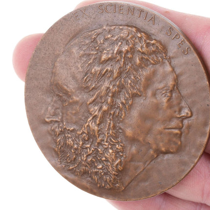 Leonard Baskin (1922 - 2000) 1961 New York Public Library Bronze Medal - Estate Fresh Austin