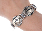 Leonard Platero Navajo for MM Rogers 14K Gold/Sterling Silver Bear Link Bracelet - Estate Fresh Austin