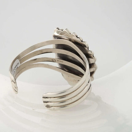 Leslie Nez Kingman Tuquoise Navajo Cuff Bracelet with large stone - Estate Fresh Austin