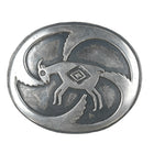 Lewis Lomay (1913-1996) Hopi Modernist overlay goat belt buckle - Estate Fresh Austin