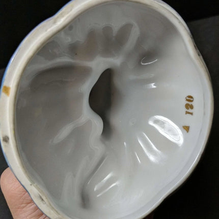 Lid for Figural Noritake Art Deco Powder Jar Woman Flapper Blue Lustre Butterfli - Estate Fresh Austin