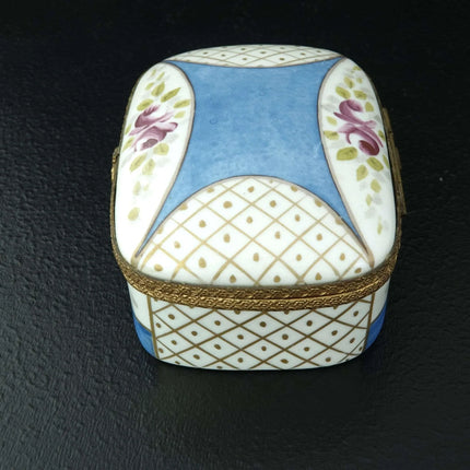 Limoges Jewelry Trinket Box Hand Painted Flowers - Estate Fresh Austin