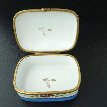 Limoges Jewelry Trinket Box Hand Painted Flowers - Estate Fresh Austin