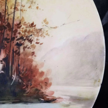 Limoges Porcelain Plaque Artist Signed and Dated 1920 11.75" woodland Scene T&V - Estate Fresh Austin