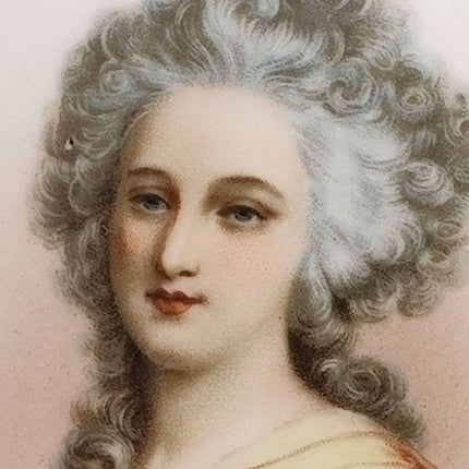 Limoges Portrait Cabinet Plate T.V. Heavily embossed gold 8.5" - Estate Fresh Austin